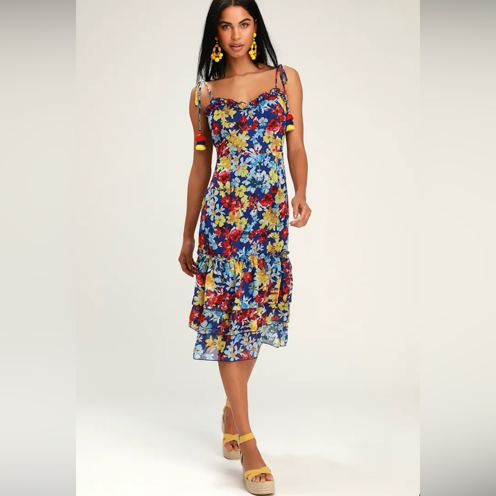 Lulus tie shoulder dress